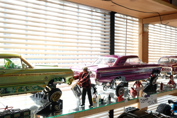 RC Lowriders on display in the South Central Los Angeles...