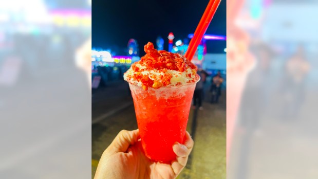 A Hot Cheeto Float will be among the beverages sold at the LA County Fair. (Photo courtesy of Dominic Palmieri)