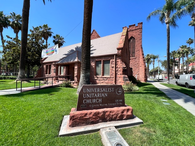 The Universal Unitarian Church of Riverside occupies a building that...