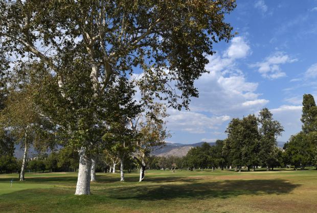 View of the public Arrowhead Country Club in San Bernardino...