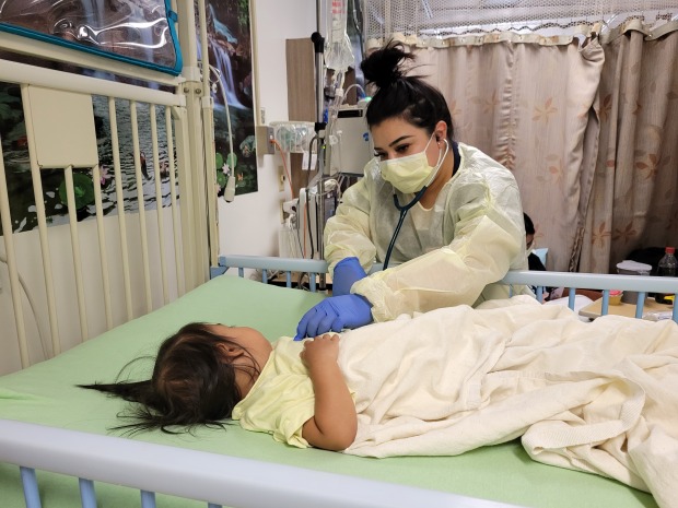 Pomona Valley Hospital Medical Center pediatric nurse Stephanie Perez cares...